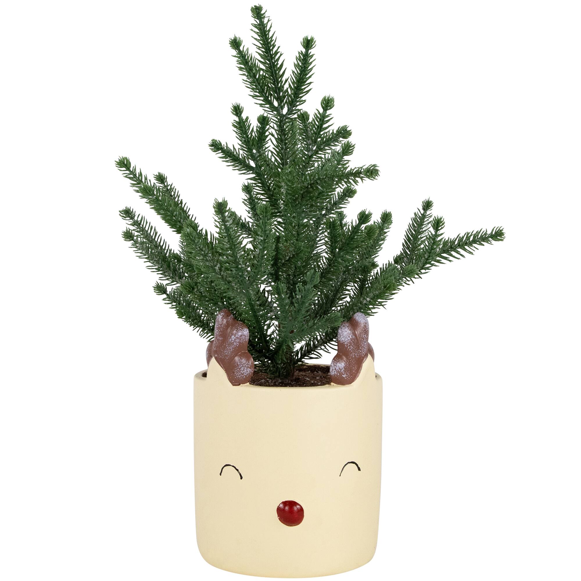 14.25" Unlit Mini Artificial Christmas Tree in Reindeer
